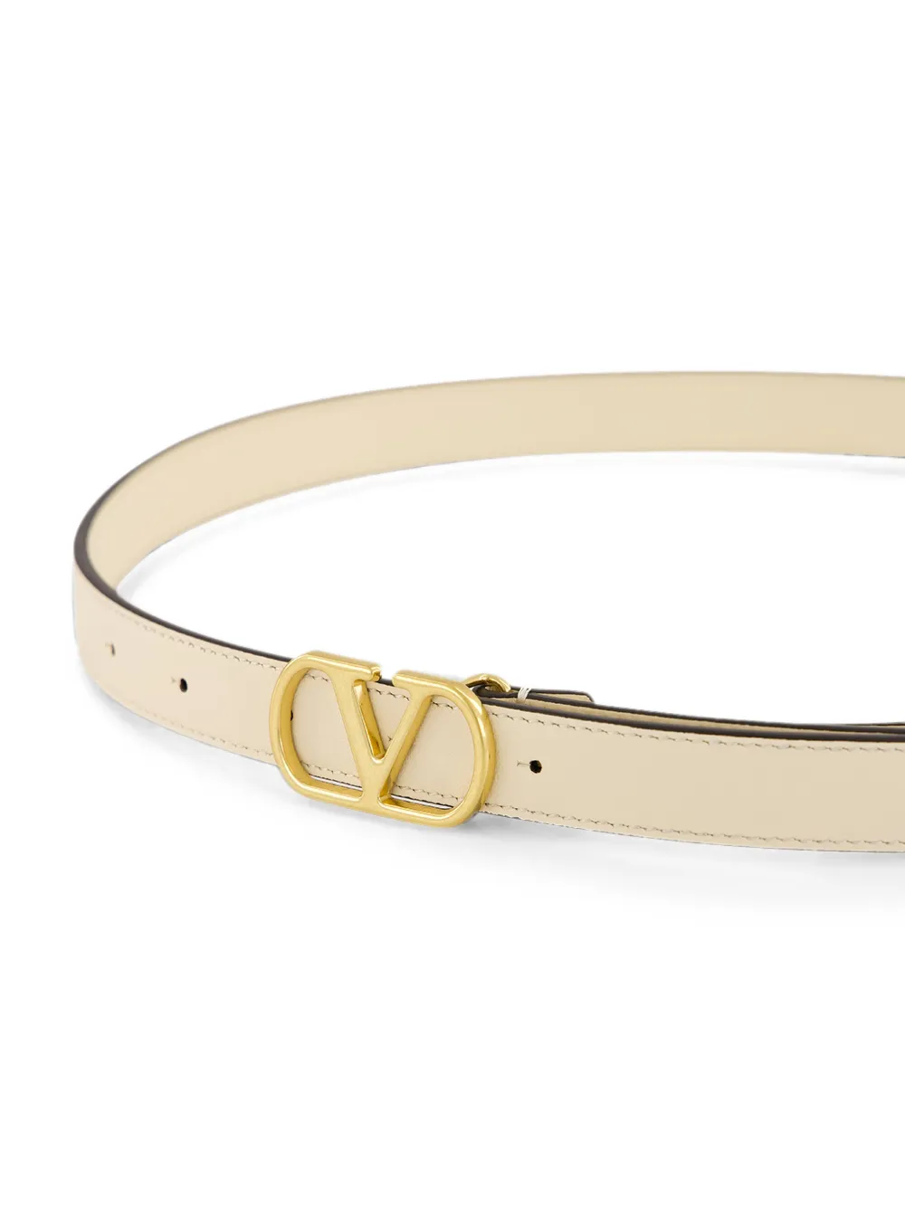 Valentino Garavani VLogo Signature leren riem Beige