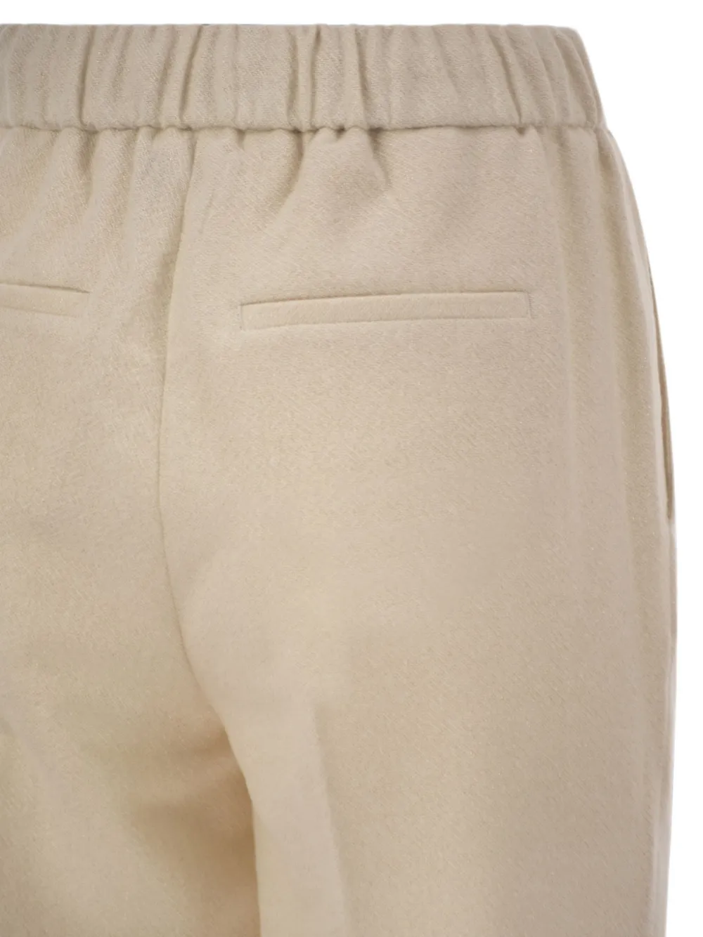 Peserico drawstring-waist tapered trousers Beige