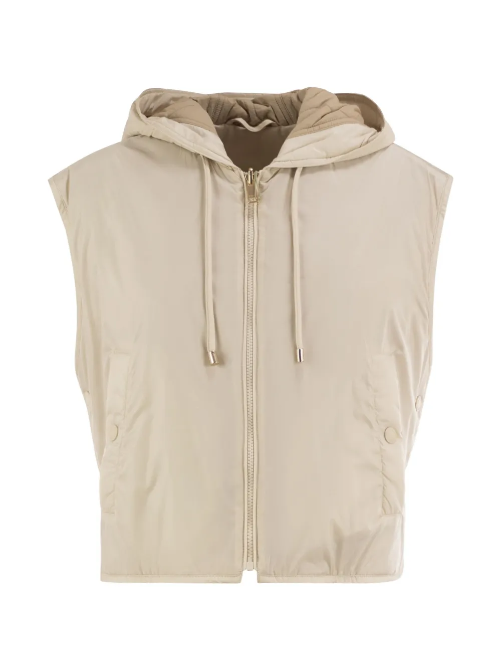 Weekend Max Mara reversible water-repellent canvas padded gilet - Ivory - Toni neutri