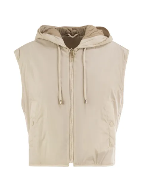 Weekend Max Mara reversible water-repellent canvas padded gilet - Ivory