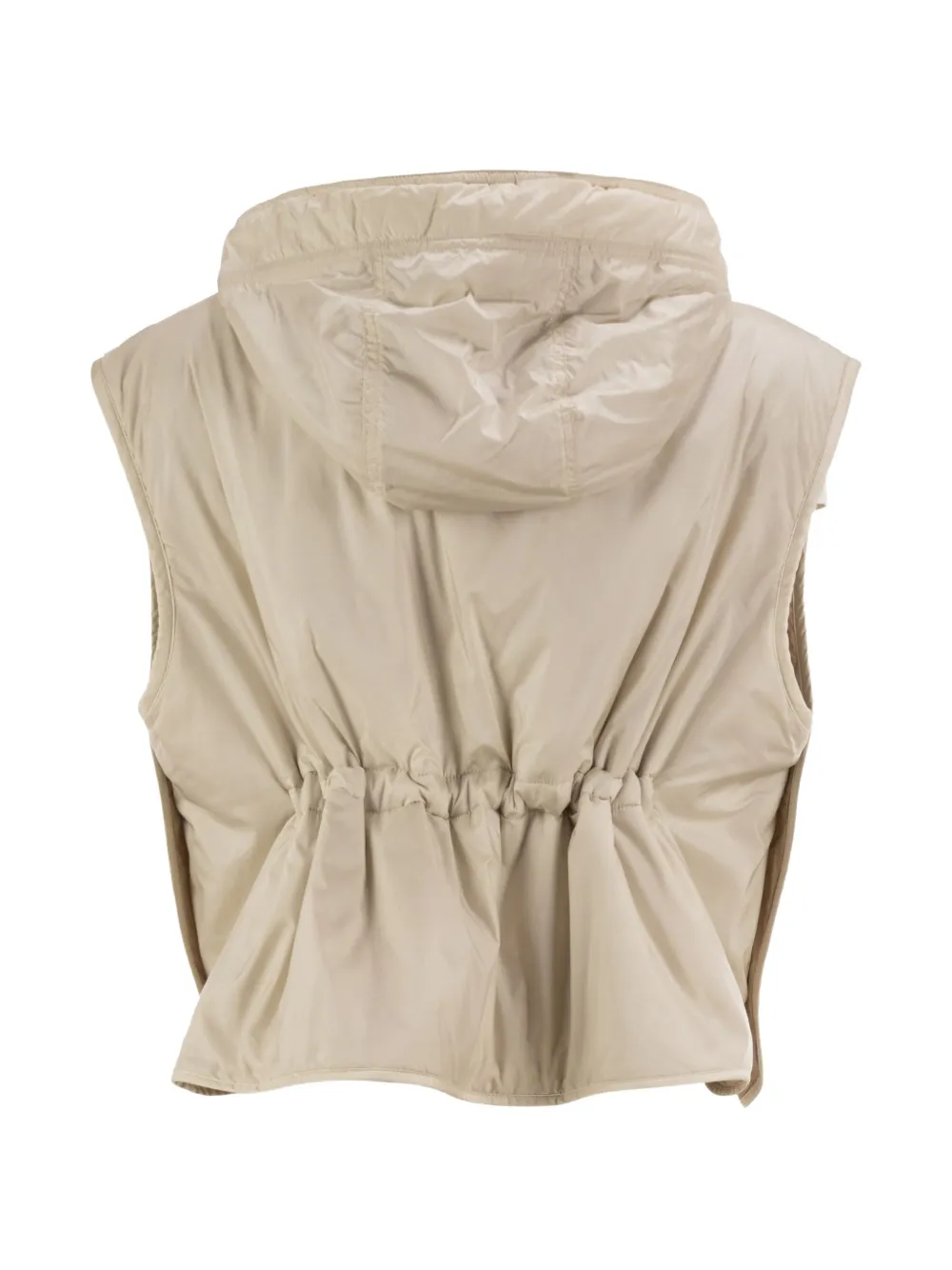 Weekend Max Mara Omkeerbare waterafstotende gewatteerde canvas bodywarmer Beige