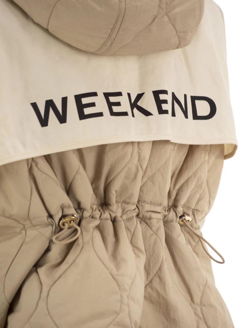 Weekend Max Mara Omkeerbare waterafstotende gewatteerde canvas bodywarmer Beige