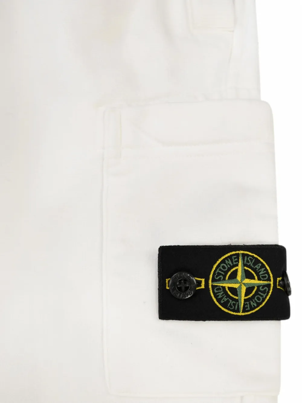 Stone Island Junior Cargo-trainingsbroek met Compass-badge Wit