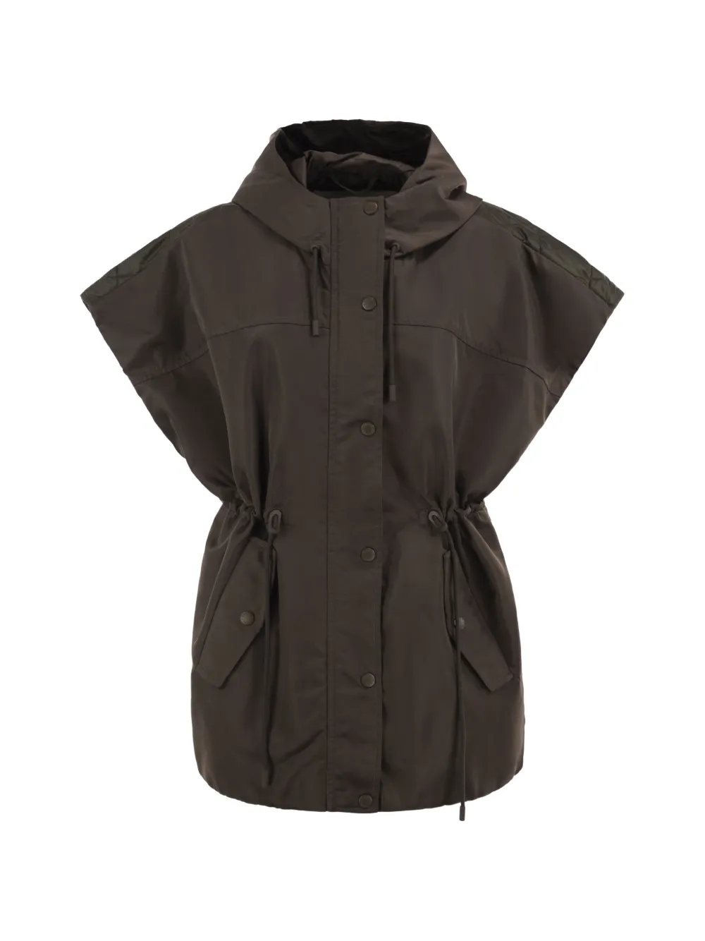 Weekend Max Mara Origano quilted drawstring gilet - Marrone