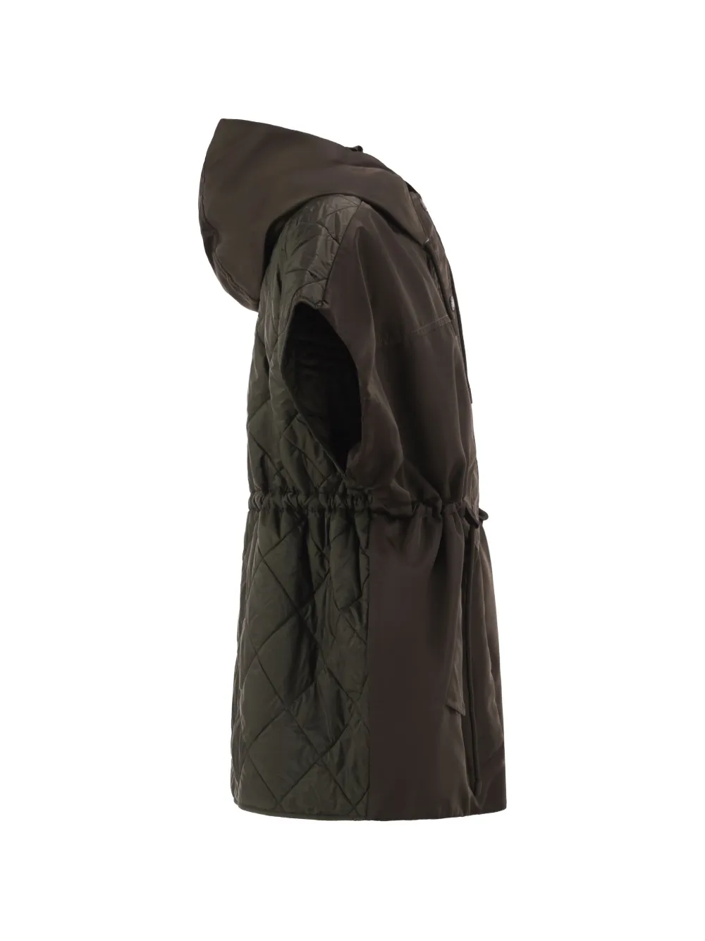 Weekend Max Mara Origano gewatteerde bodywarmer met trekkoord Bruin