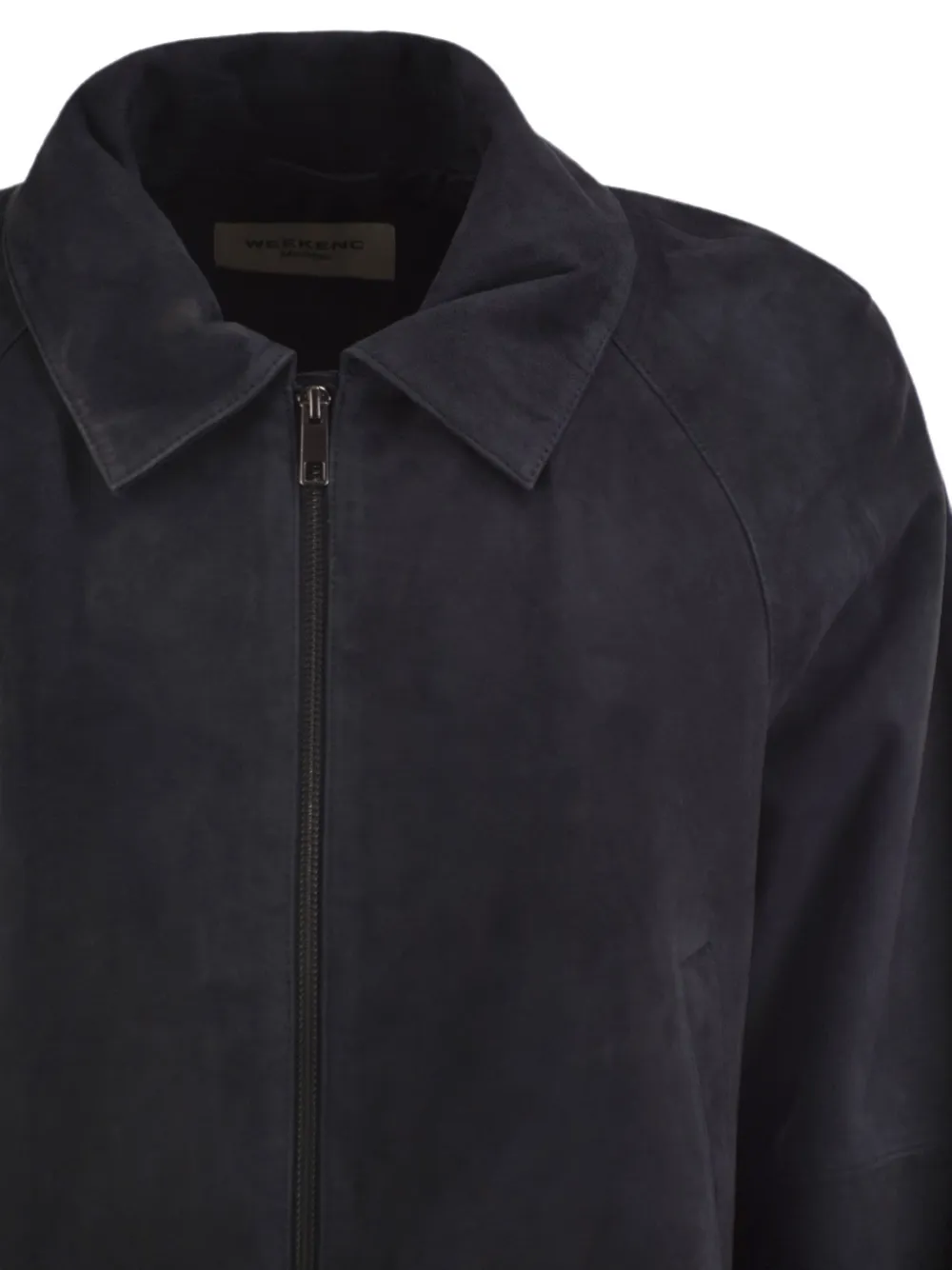 Weekend Max Mara Suède jack met raglan mouwen Blauw