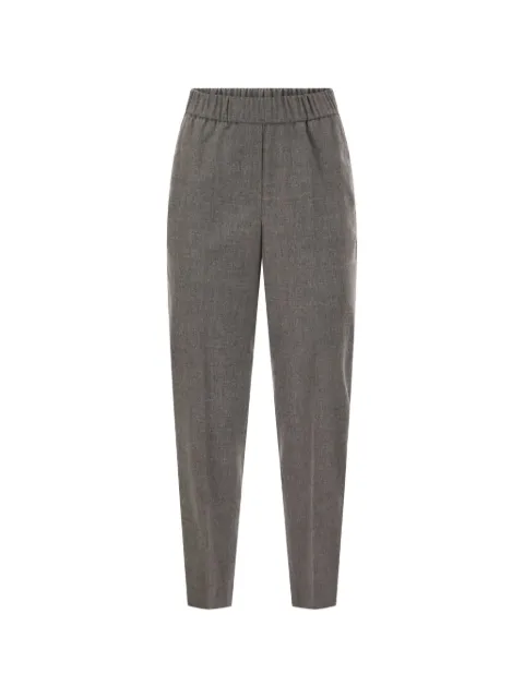 Peserico elasticated-waistband tapered trousers