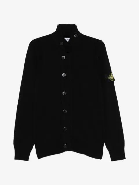 Stone Island cárdigan Compass con cuello alto