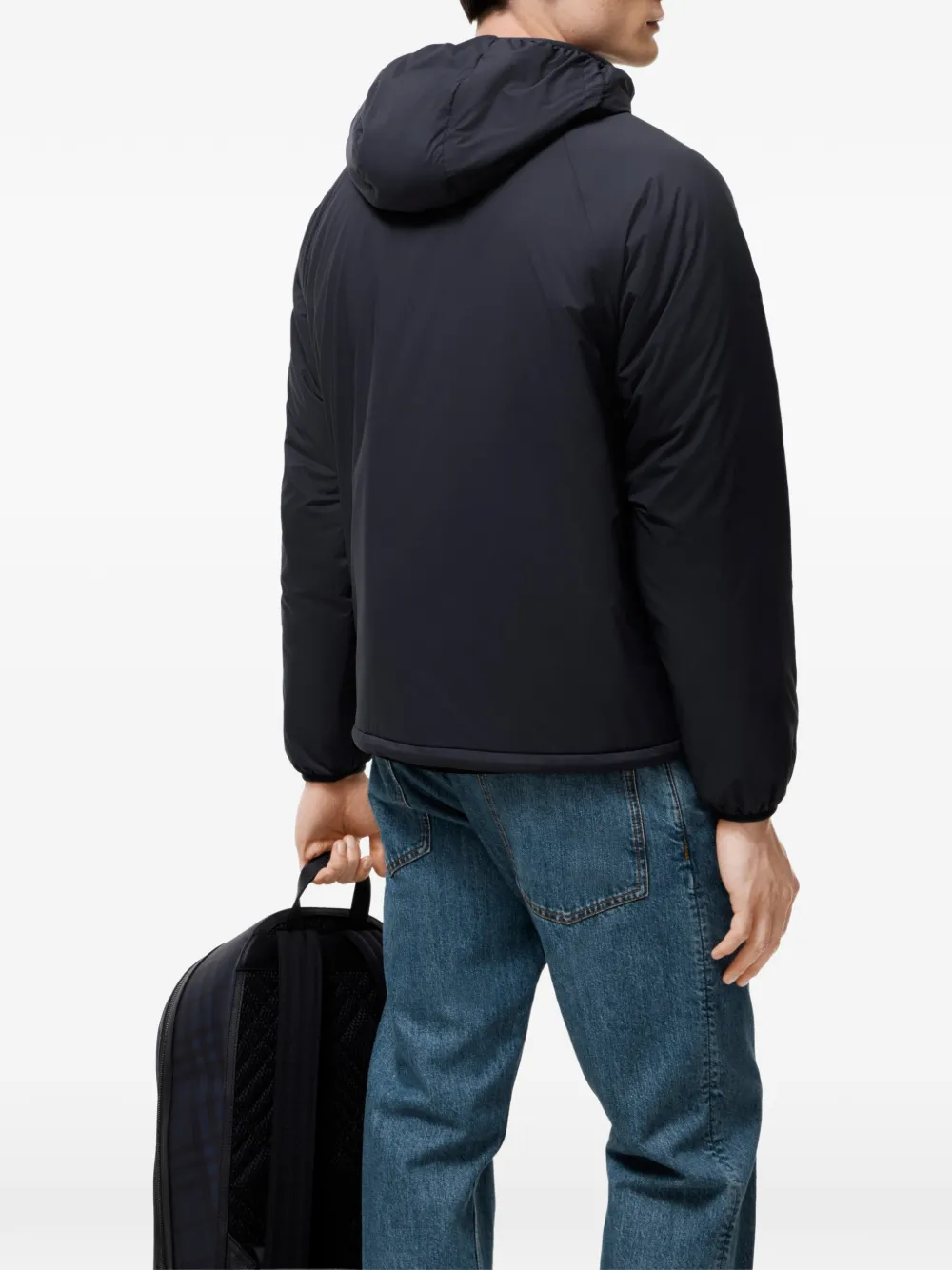 Burberry Dunwich jack van nylon met capuchon Zwart