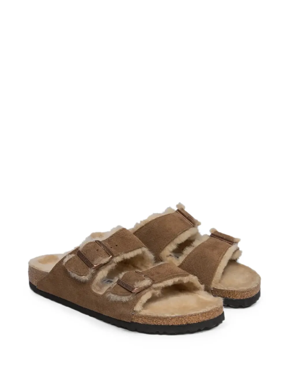 Birkenstock Arizona shearling-lined buckle-fastening sandals Bruin