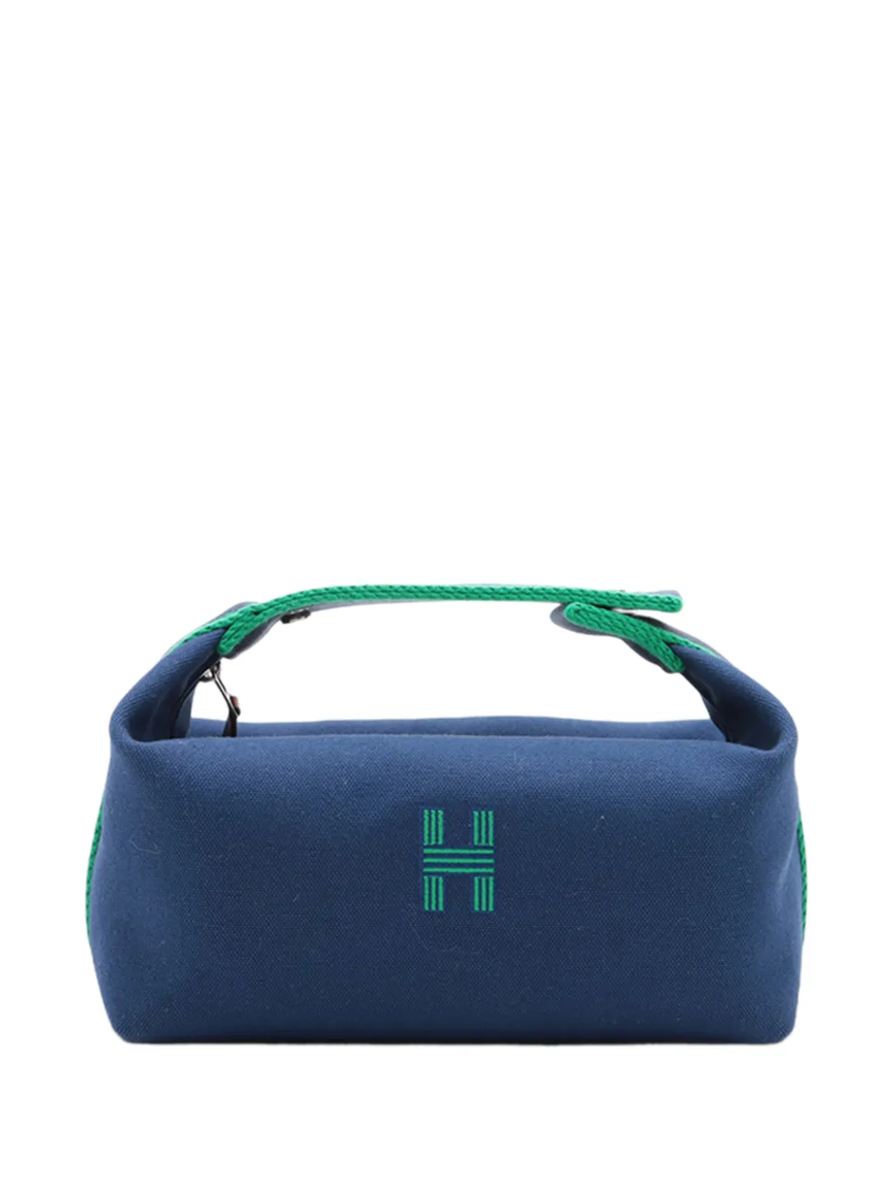 Hermès Pre-Owned 2023-2026 Small Toile Bride A Brac Case vanity bag - Blue