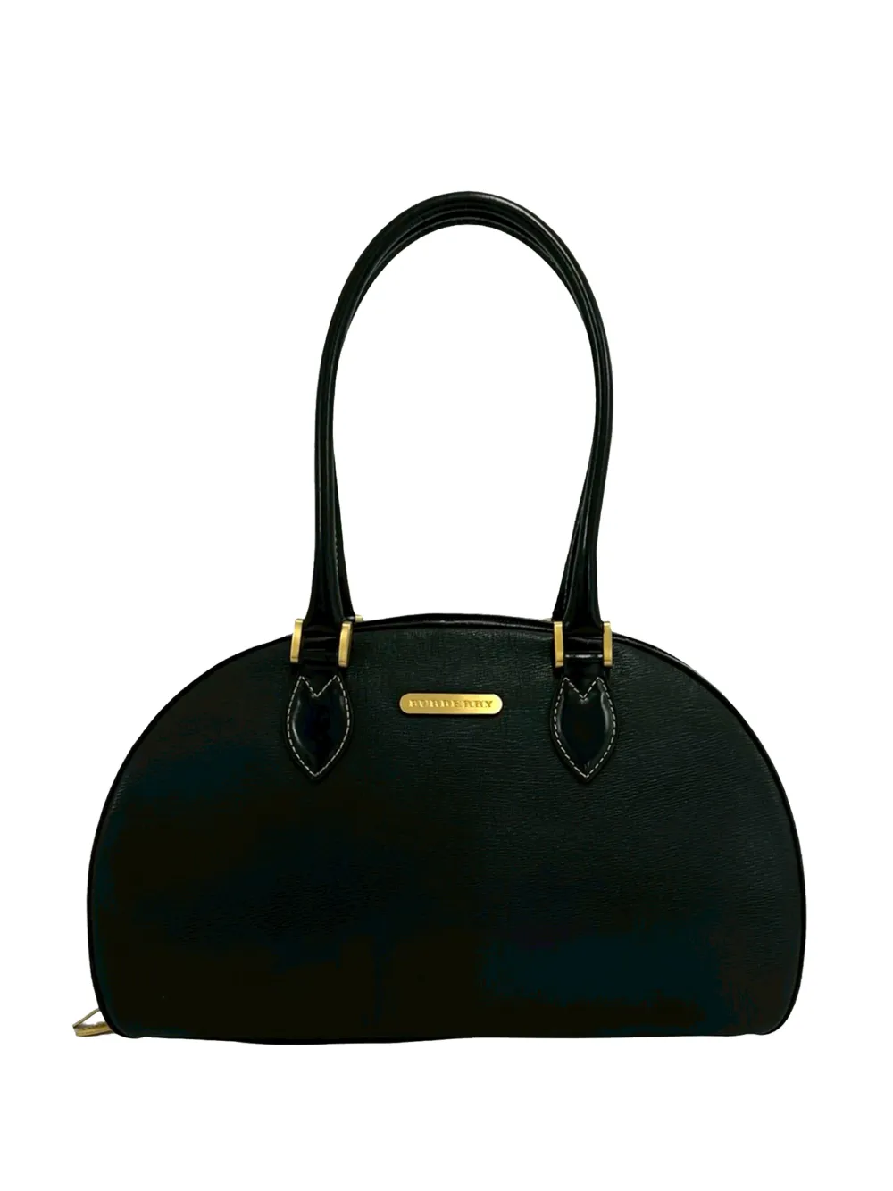 Pre-owned Burberry 2000-2017 Leather Handbag In Black
