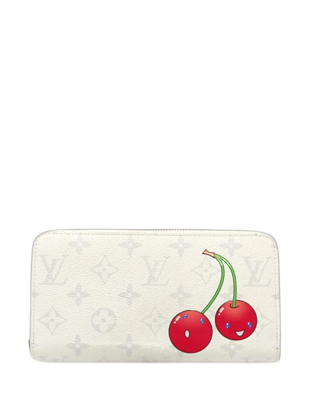 Louis Vuitton Pre-Owned 2021-2026 Takashi Murakami Monogram Cherry Zippy Wallet long wallets - White