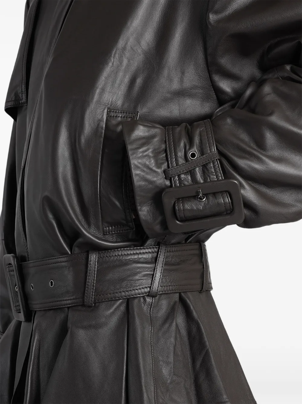 ROTATE BIRGER CHRISTENSEN Biker leren jack Bruin