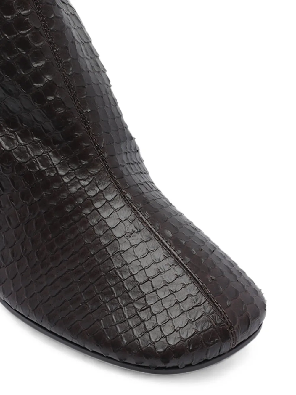 Paris Texas Alice python-effect ankle boots Zwart
