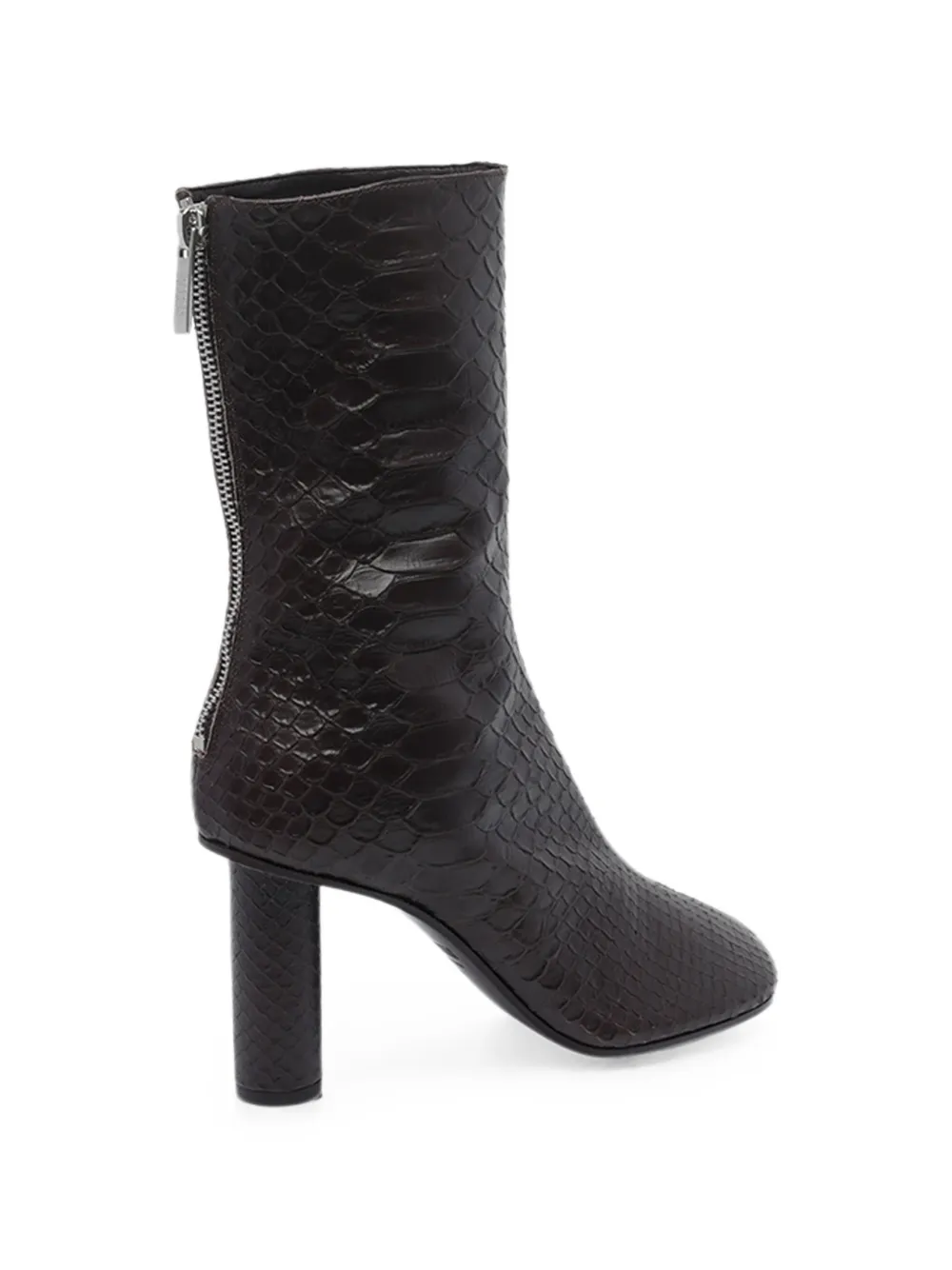 Paris Texas Alice python-effect ankle boots Zwart