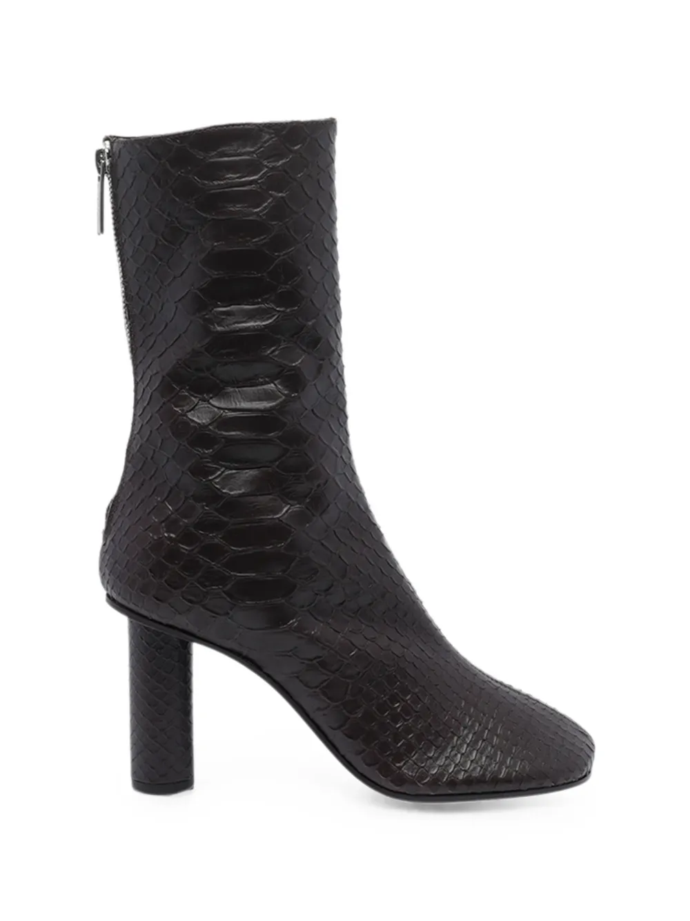 Paris Texas Alice python-effect ankle boots Zwart