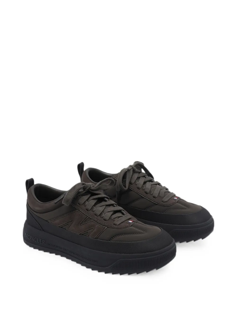 Moncler Altive nubuck & suede trainers Bruin