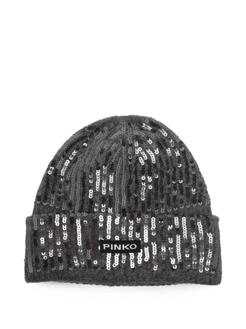PINKO Bembusa sequin-embellished beanie hat - Grau