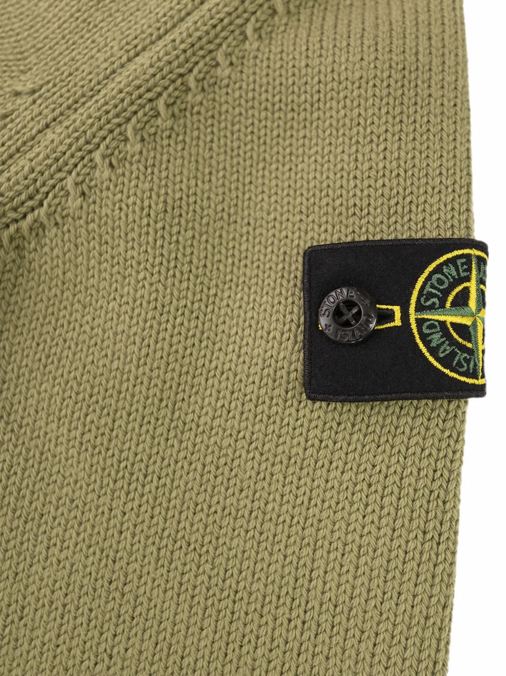 Stone Island Junior Compass-badge high-neck sweater Groen