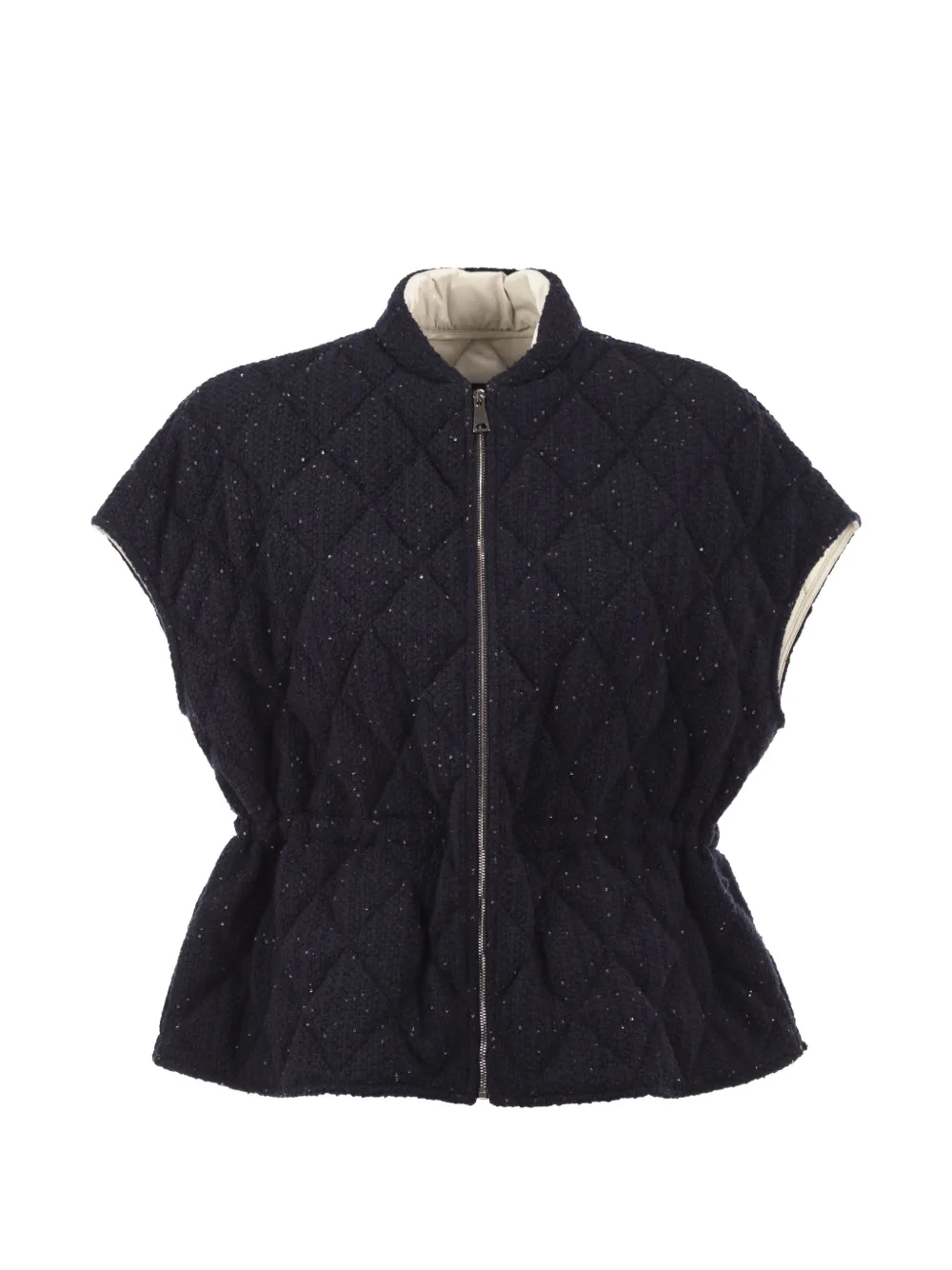 Fabiana Filippi sequin-embellished quilted gilet - Blue