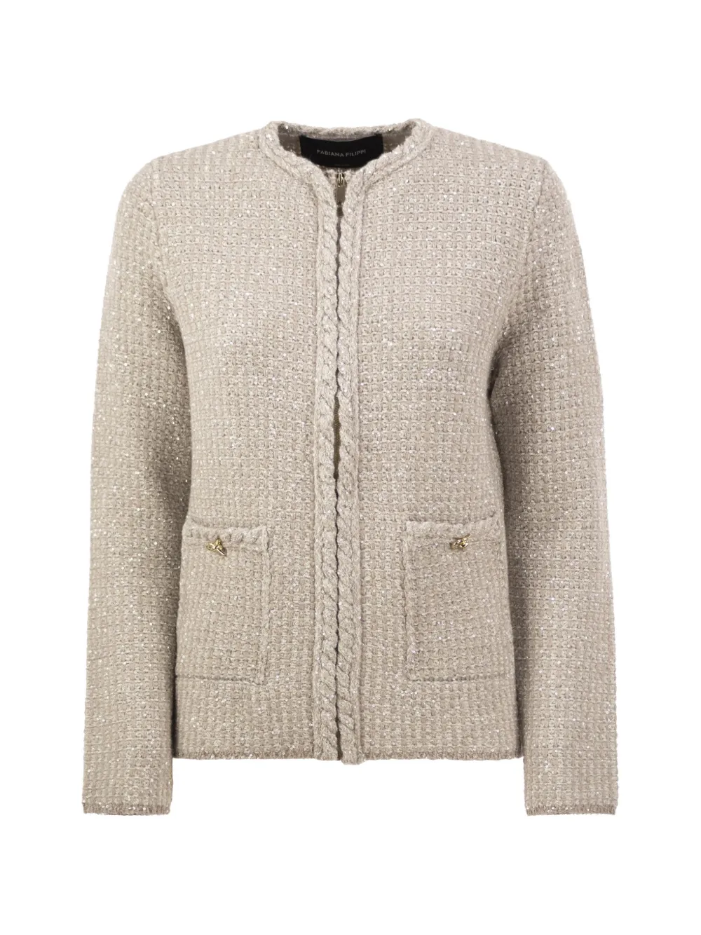 Fabiana Filippi sequin-embellished cardigan - Neutrals