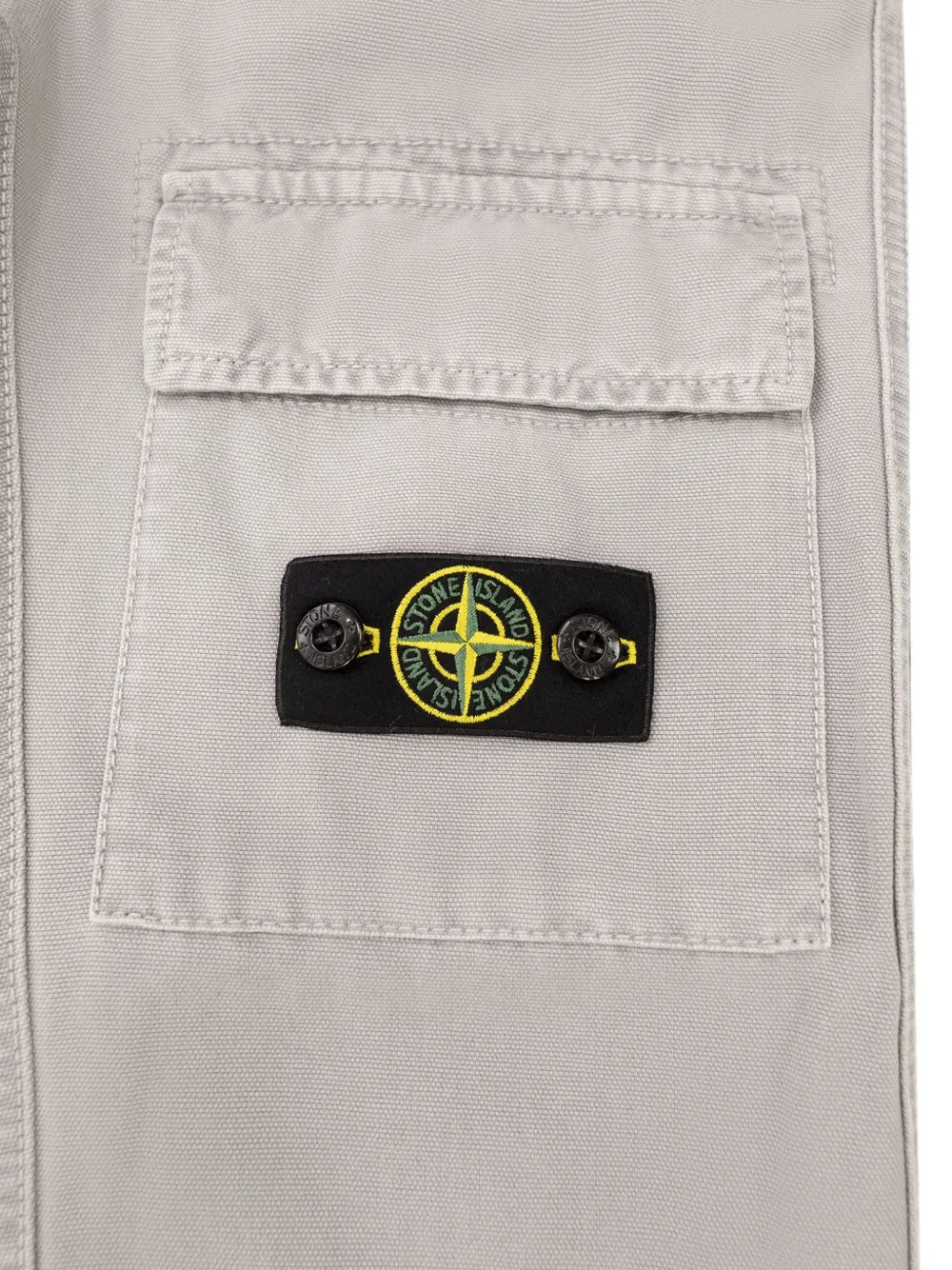 Stone Island Junior Cargobroek met badge Grijs
