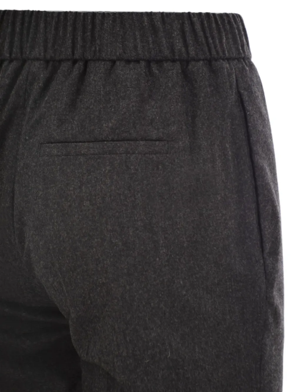 Peserico Broek met toelopende pijpen en elastische tailleband Grijs