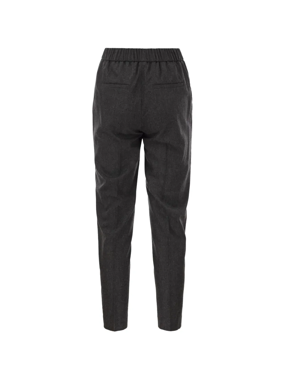 Peserico Broek met toelopende pijpen en elastische tailleband Grijs
