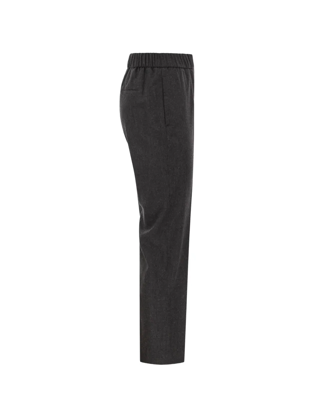 Peserico Broek met toelopende pijpen en elastische tailleband Grijs