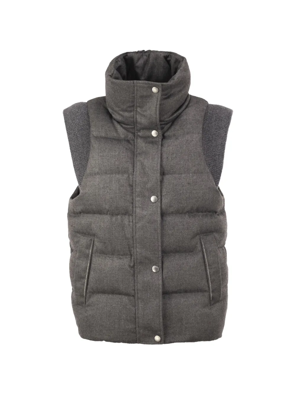 Peserico padded high-neck gilet - Grau