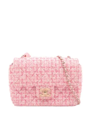 CHANEL メッシュバックジャケット ホワイト・ピンク CHANEL Pre-Owned Timeless Classic Handbag | Pink | FARFETCH