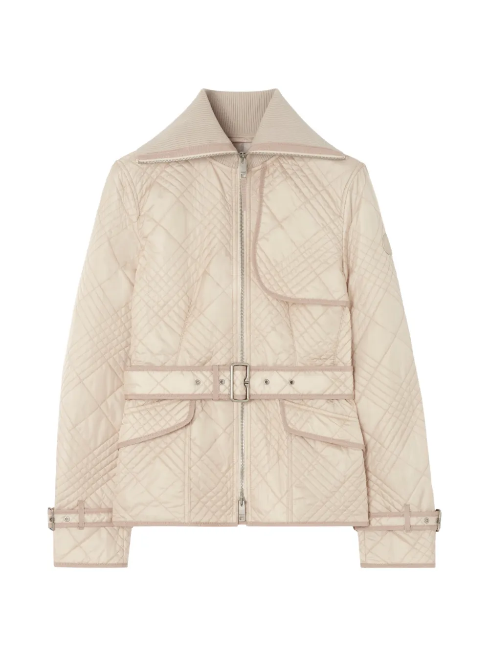 Burberry micro check-stitch nylon Abbeydale jacket - Nude