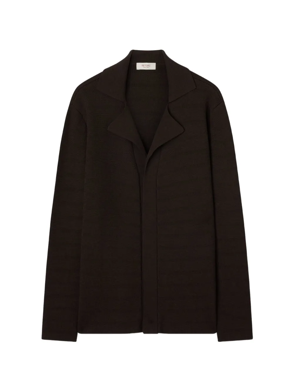 RETORI structured-knit interlock-stitch cardigan - Braun