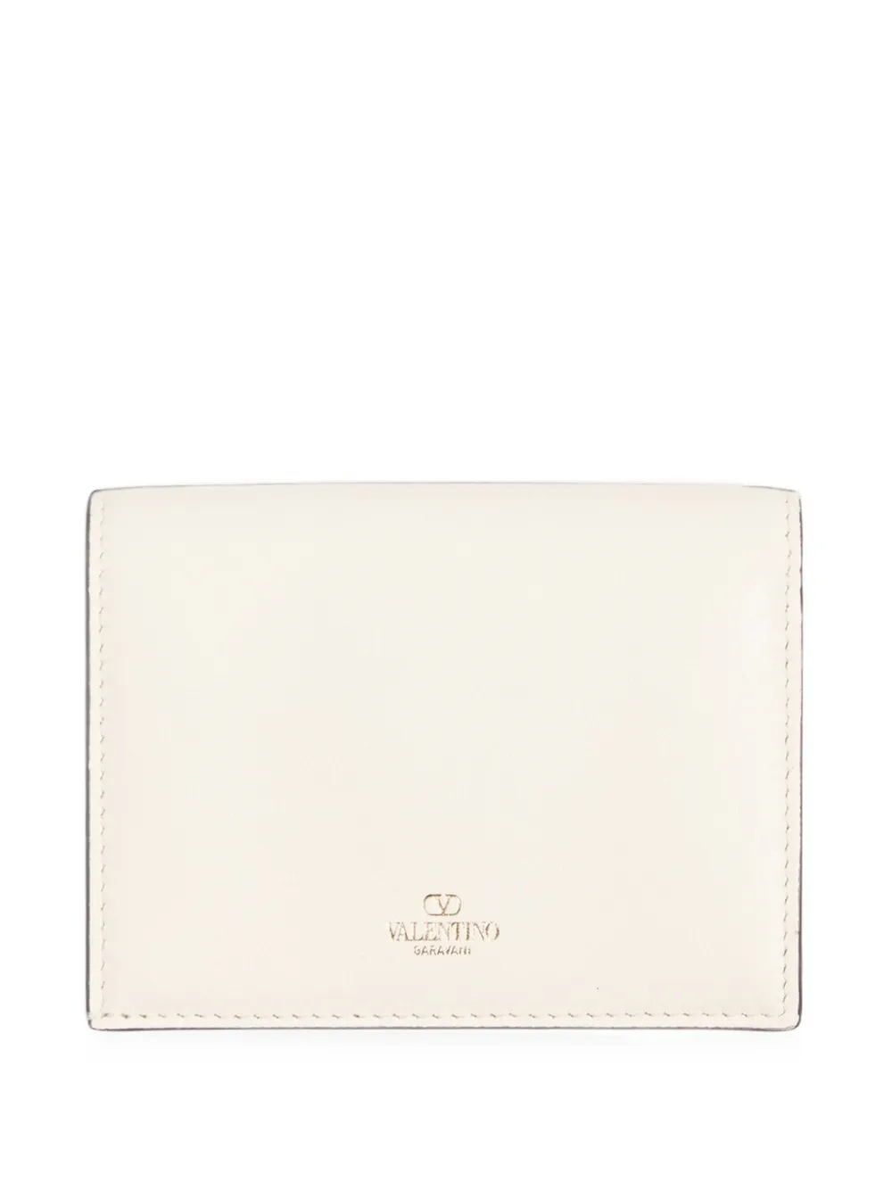 Valentino Garavani VLogo-plaque wallet Beige