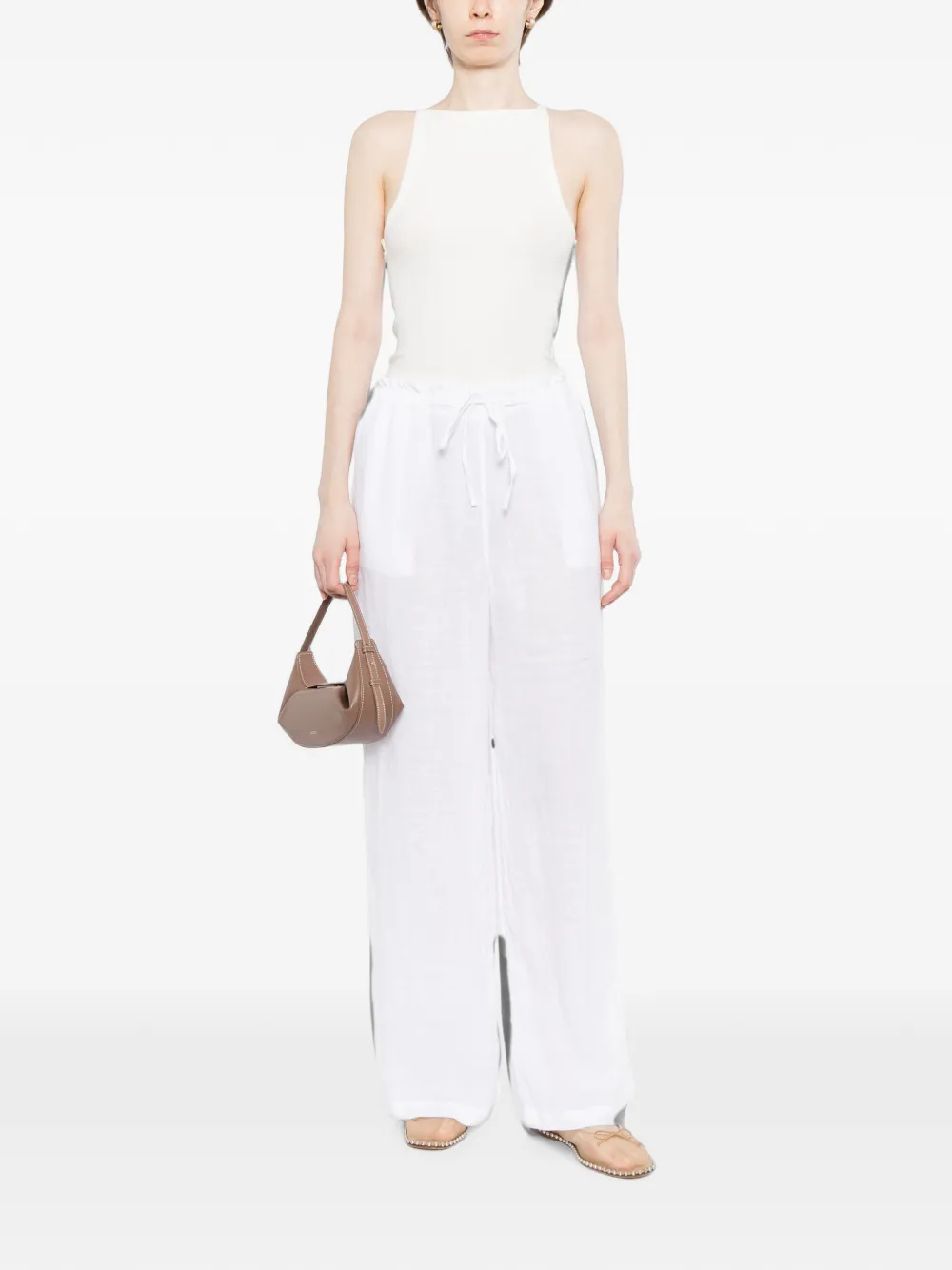 James Perse Linnen broek Wit