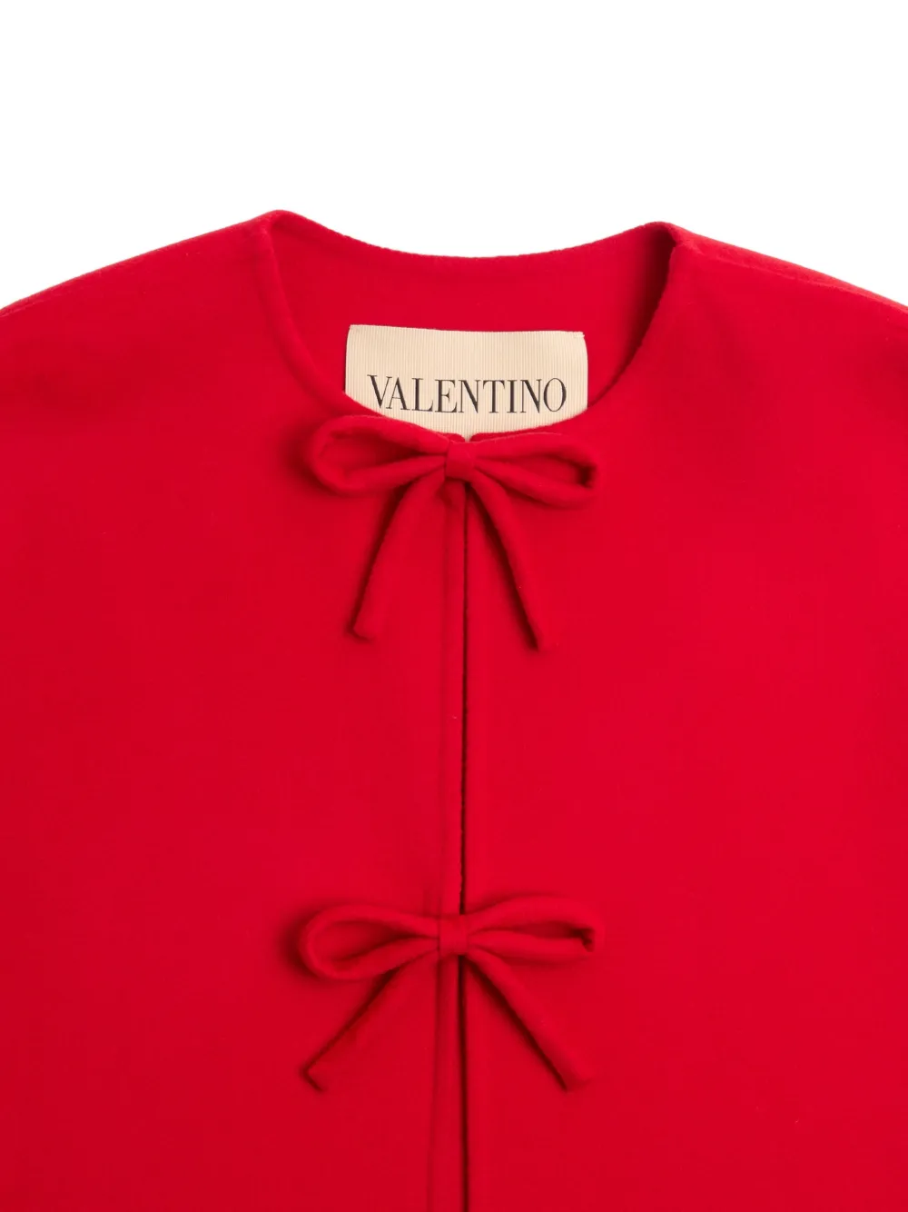 Valentino Garavani Cape met strikdetail Rood