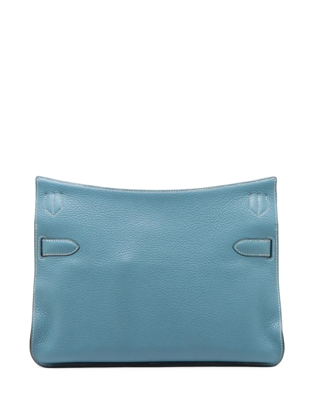 Hermès Pre-owned 2009 Clemence Jypsiere 34 Crossbody Bag in Blue, view 3