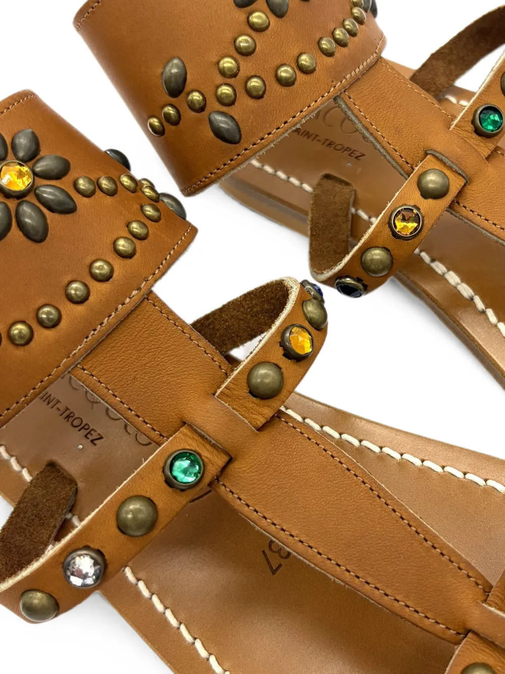 Htc Los Angeles x Kjacques Caravelle studded sandals Bruin