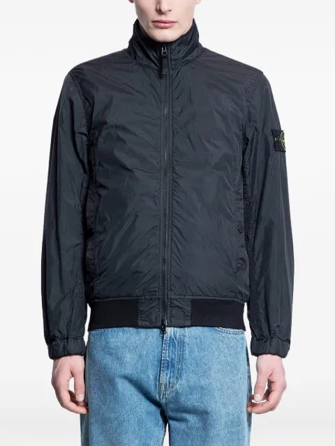 Stone Island logo-patch zip-up jacket