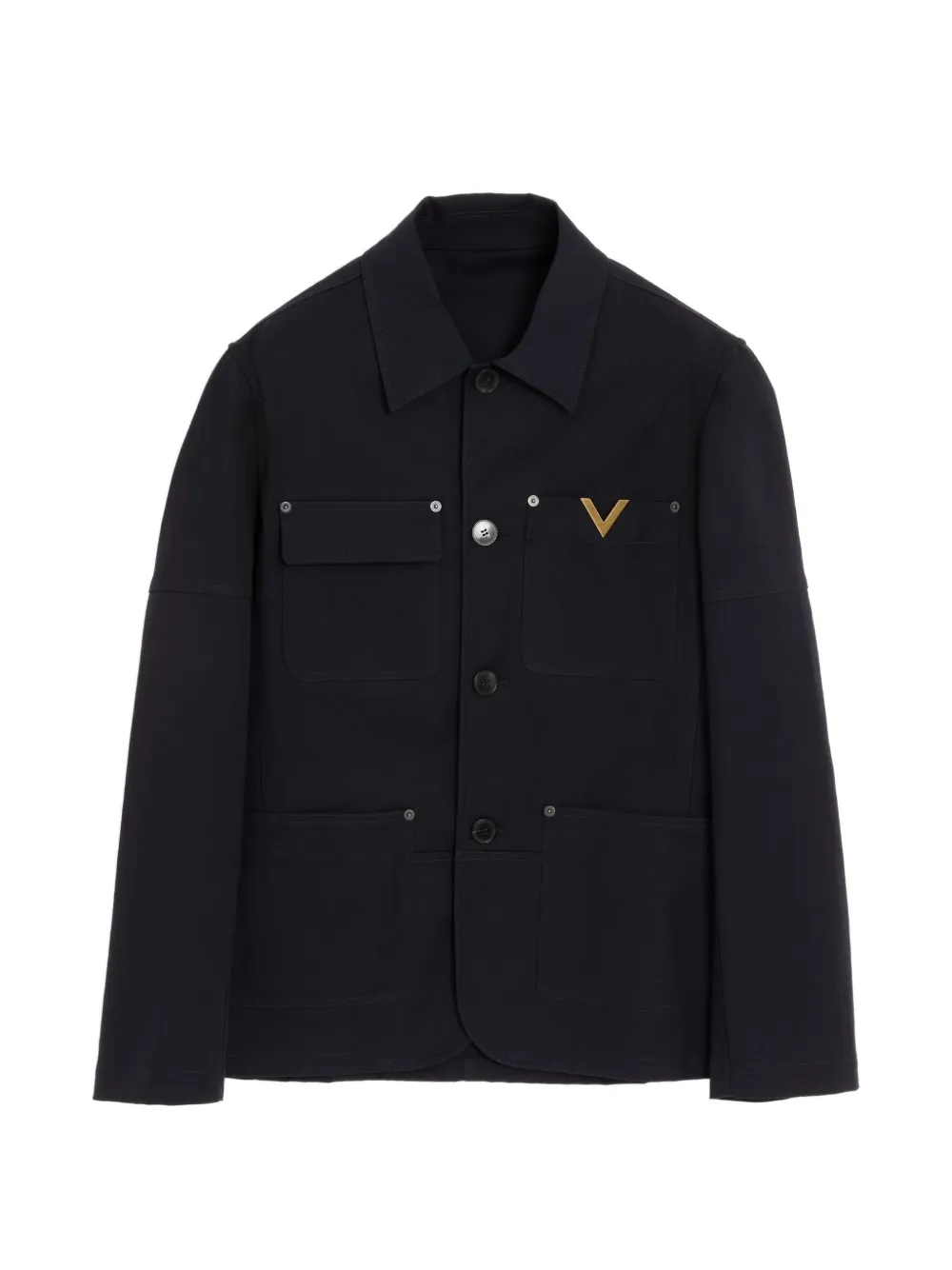 Valentino Garavani Hemdjacke mit V-Detail - Schwarz