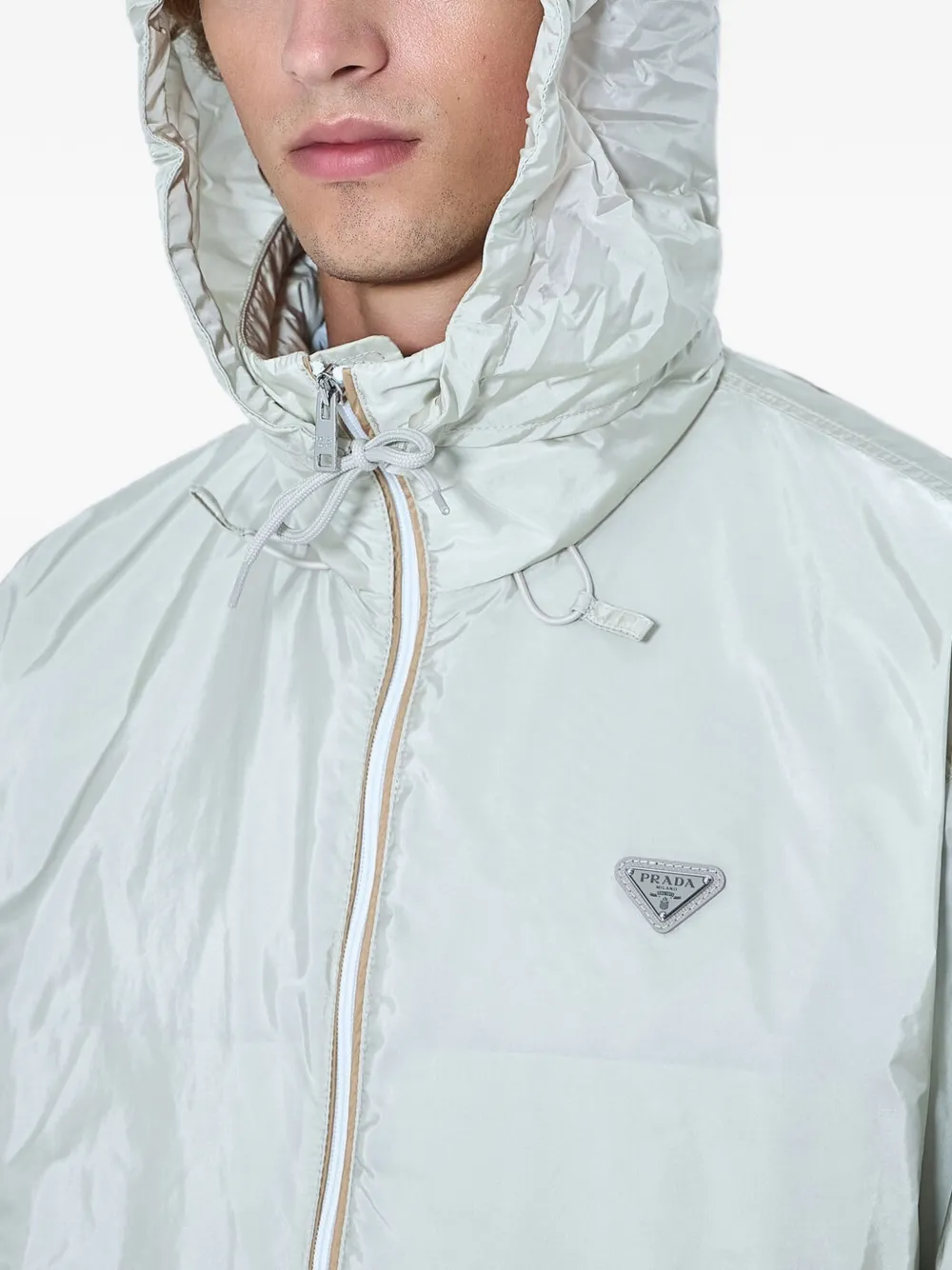 Prada Re-Nylon donsjack Beige