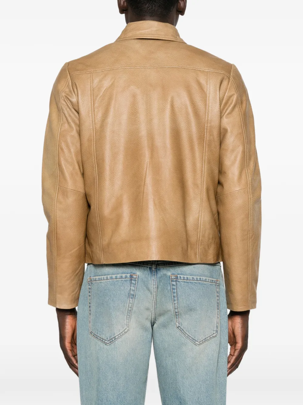 Won Hundred Dutton leren jack Beige