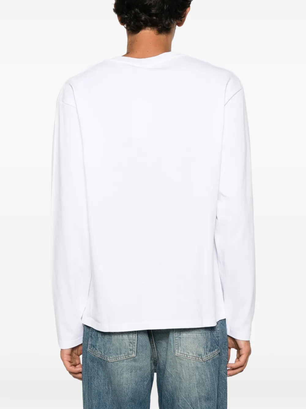 Won Hundred logo-embroidered long-sleeve T-shirt Wit