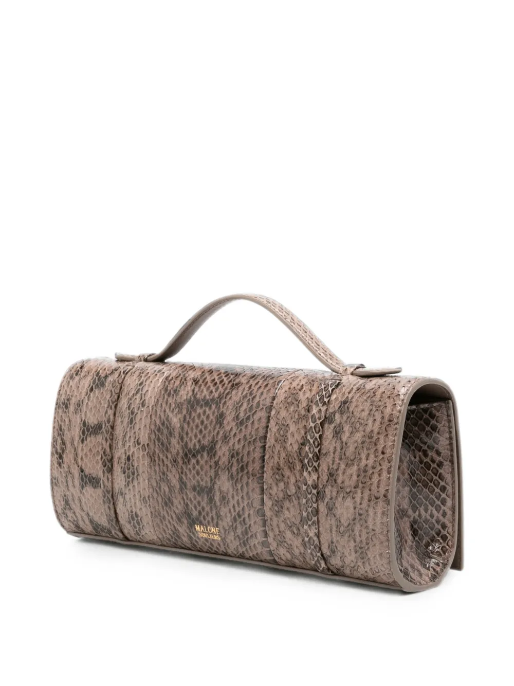 Malone Souliers May leren shopper met slangenleer-effect Beige