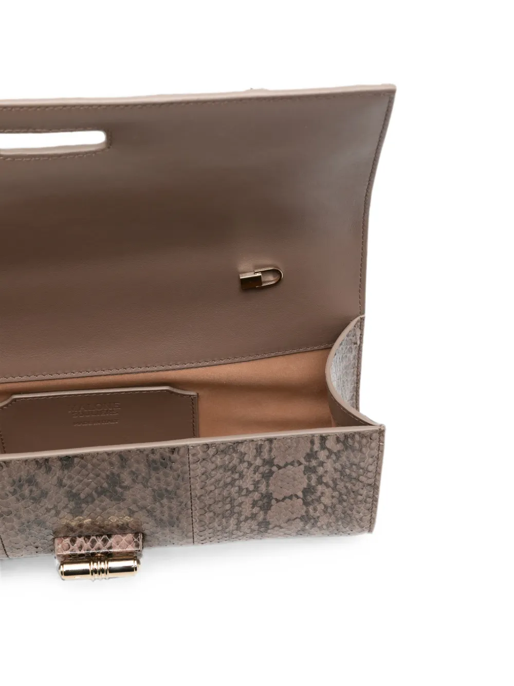 Malone Souliers May leren shopper met slangenleer-effect Beige