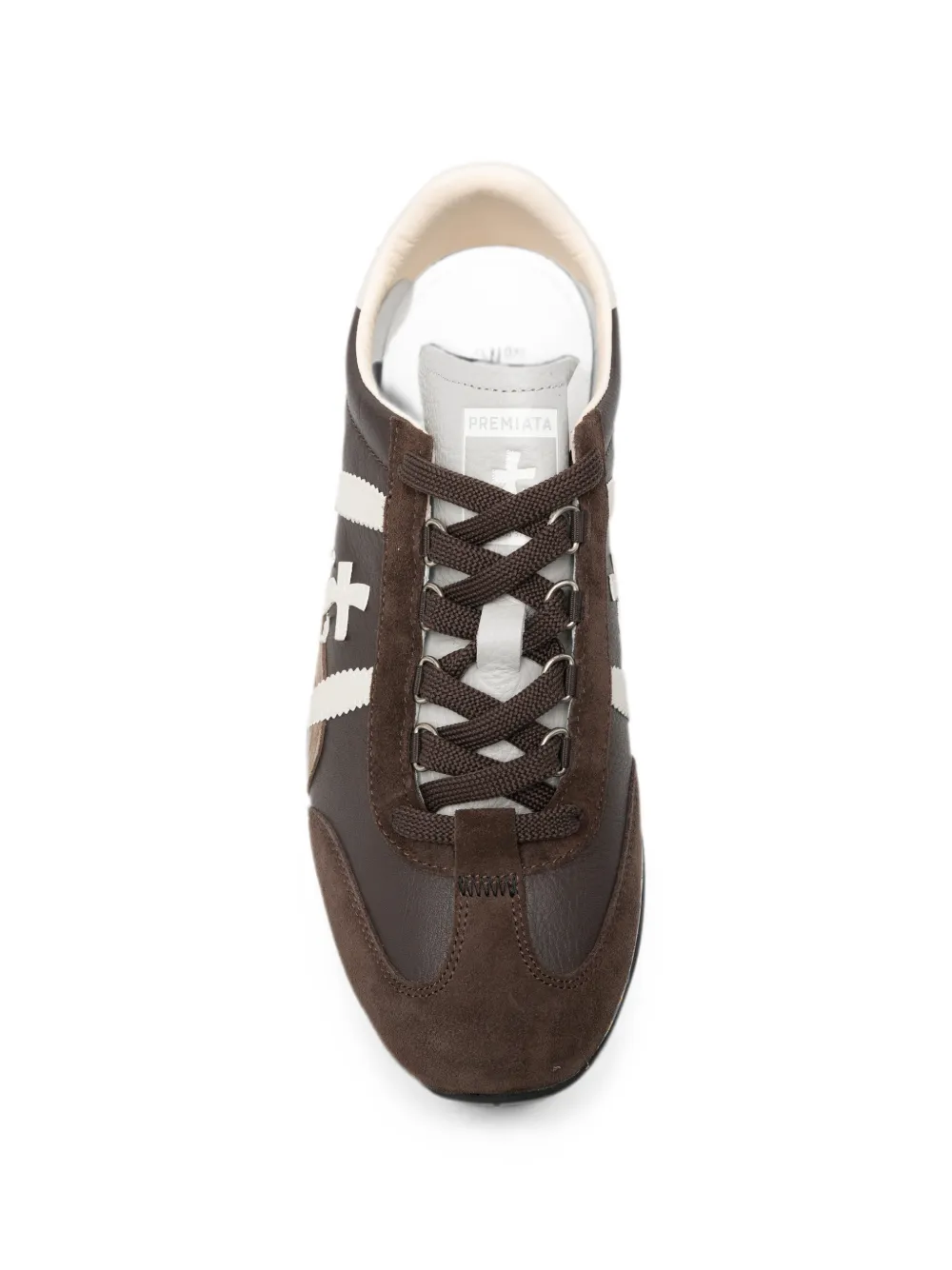 Premiata Jacky X logo-patch sneakers Bruin