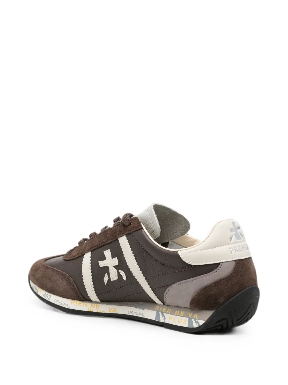 Premiata Jacky X logo-patch sneakers Bruin