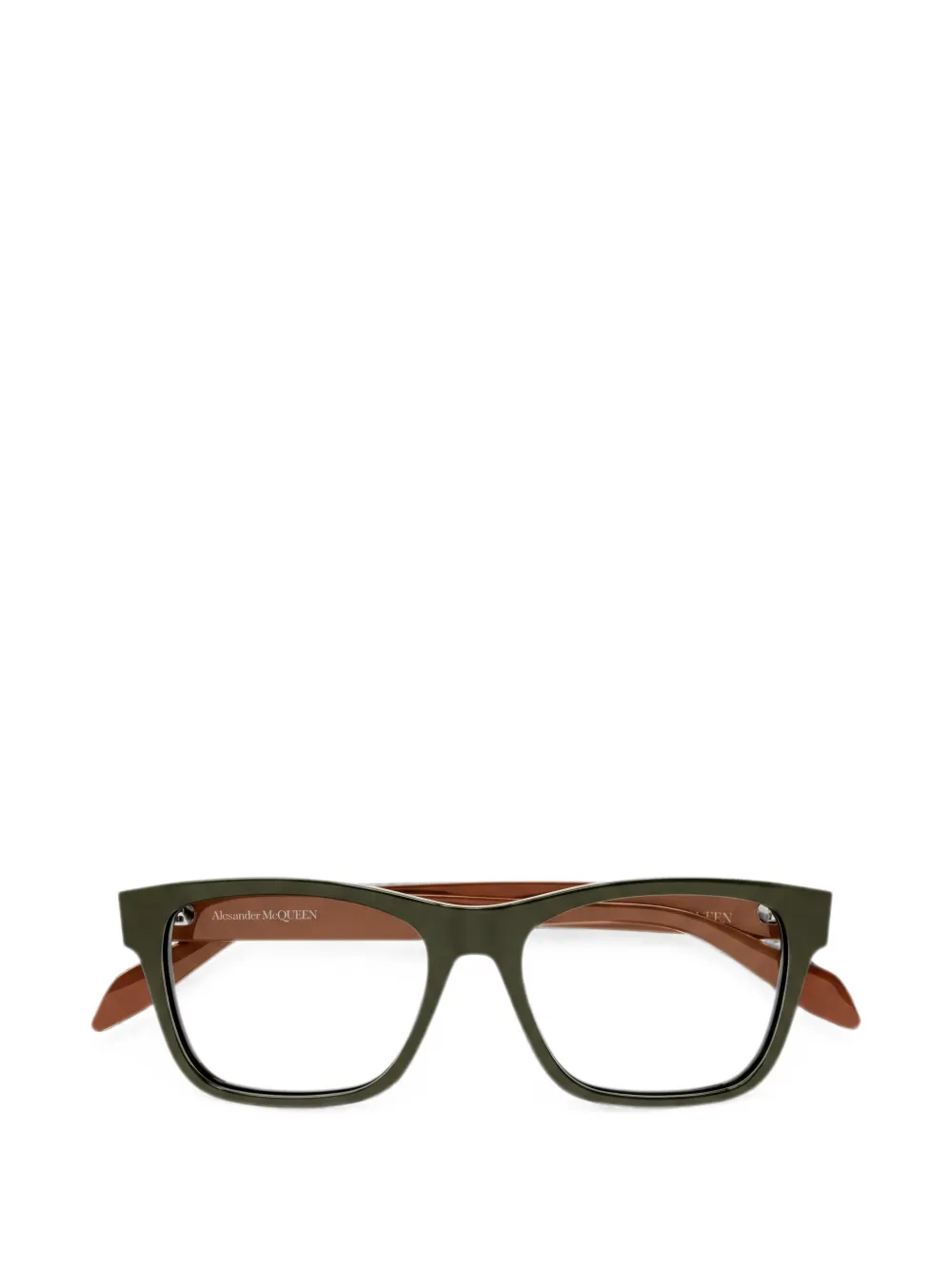 Alexander McQueen Eyewear square-frame glasses - Verde