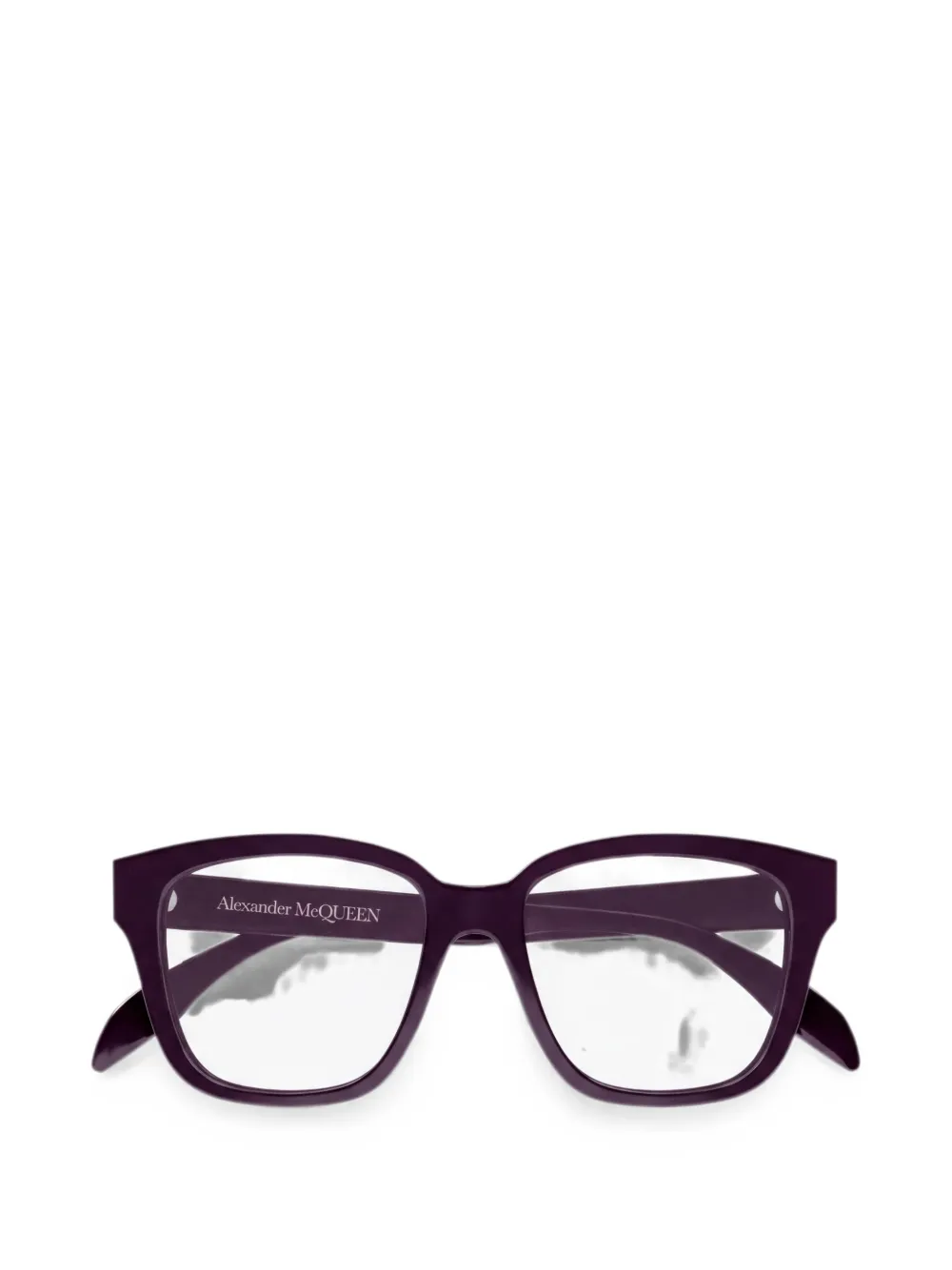 Alexander McQueen Eyewear square-frame glasses - Rosso